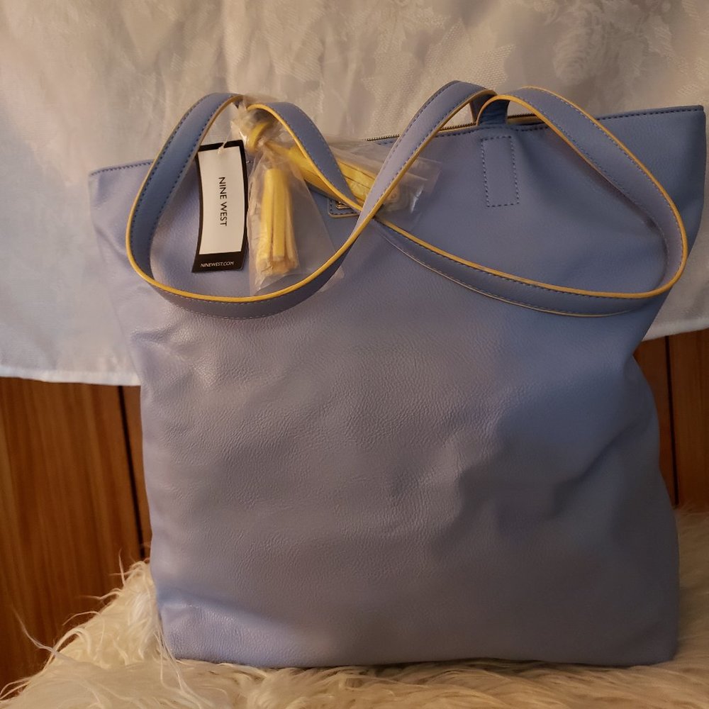 Blue and Tan shoulder bag